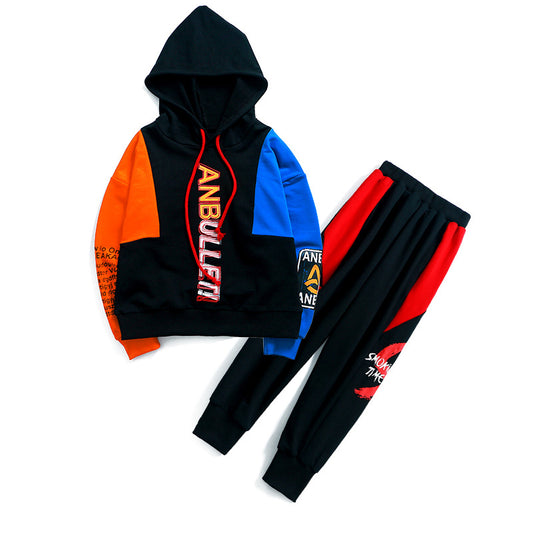 children's clothing in the big boy boy long-sleeved sports two-piece suit tide clothes