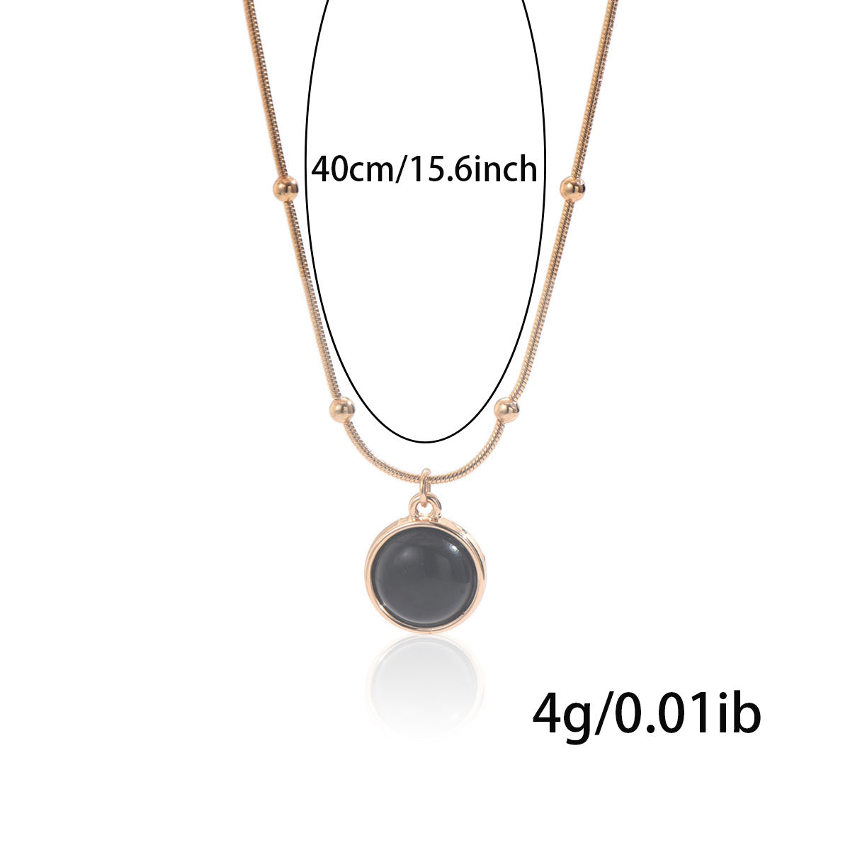 Lxalry 18K Gold-Plated Mood Responsive Necklace Stainless Steel Modern Minimalist Jewelry With Color Shifting Resin Pendant Hypoallergenic Skin Safe Gift For Women Wife Mom Stainless Steel Jewelry