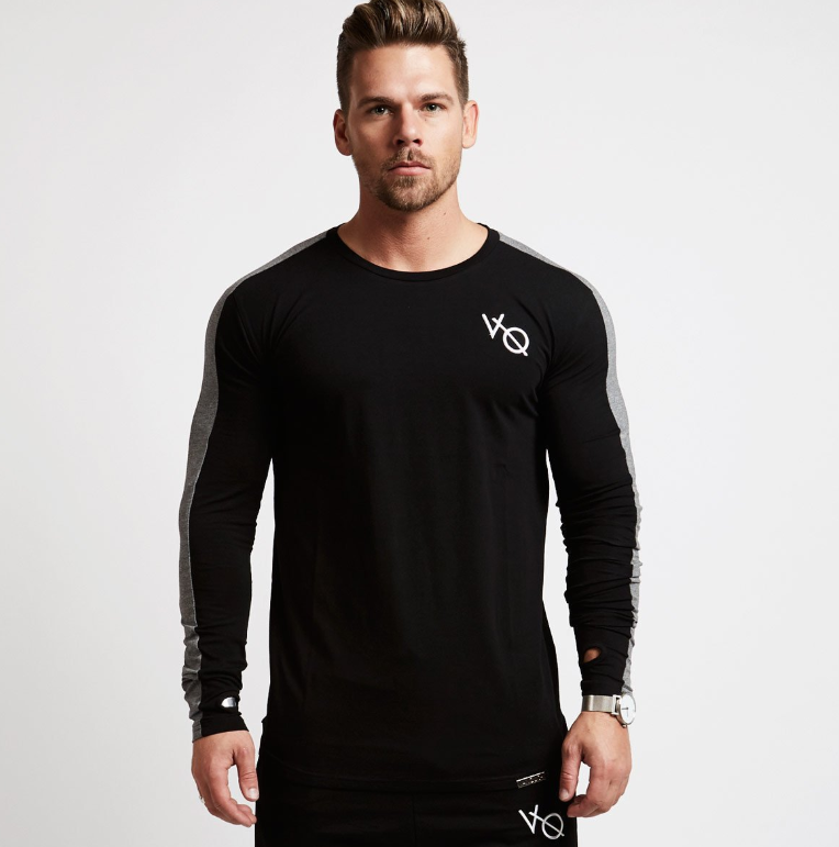 Brand Men fashion t shirt Slim shirts male Tops Leisure Bodybuilding Long Sleeve