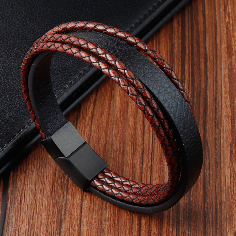 Retro Multi-layer Leather Rope Woven Bracelet
