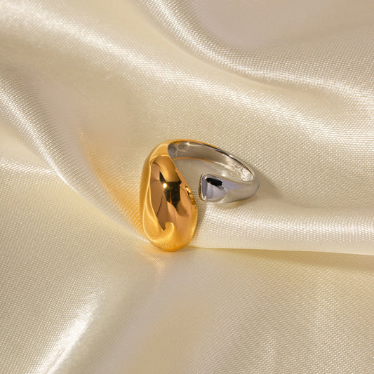 18K Electroplated Titanium Steel Ring For Women