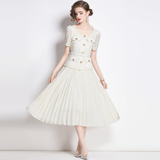 Lace Embroidery Dress Women