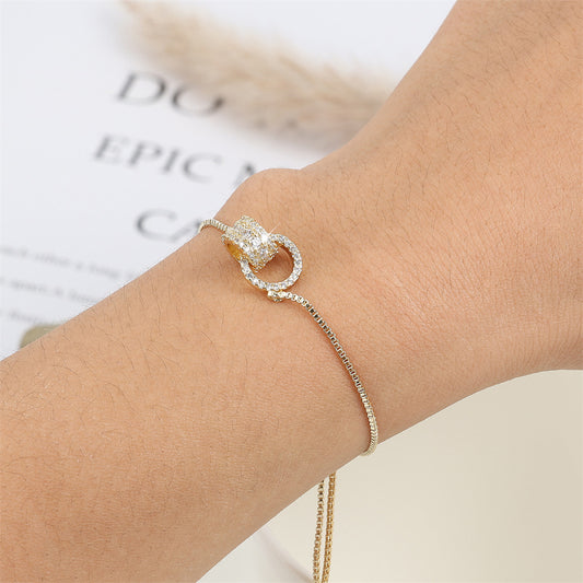 Double Ring Micro Necklace Simple Women's Fashion