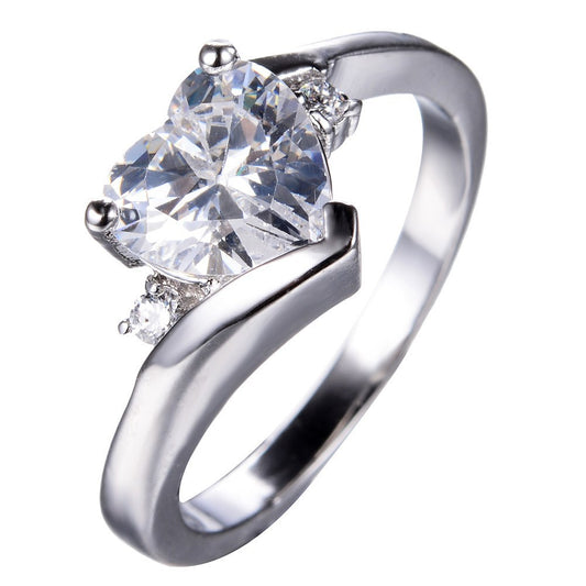 Zircon Love Ring Colorful Ring
