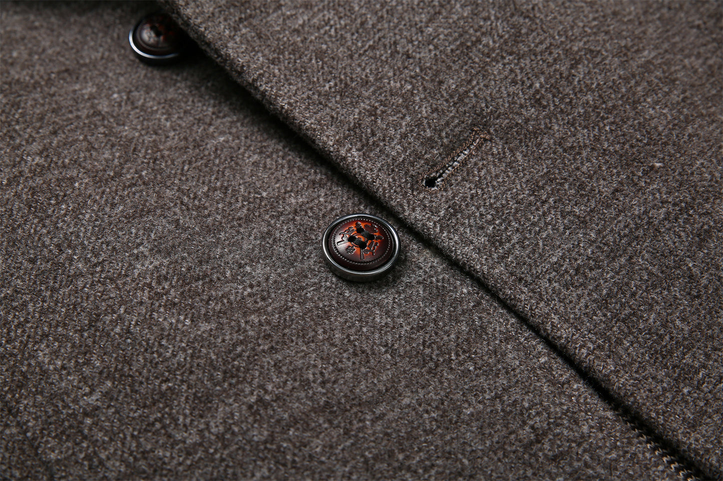 Middle Aged Men Thick Lapel Coat