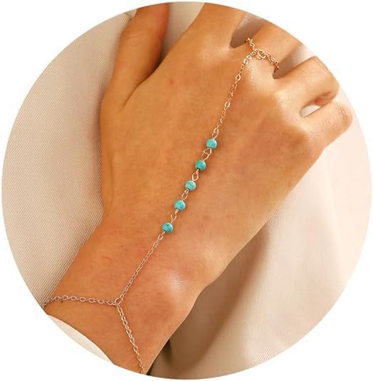 Small Rice-shaped Beads Rice Beads Zircon Pearl Ring Chain Love Finger Chain Ornament