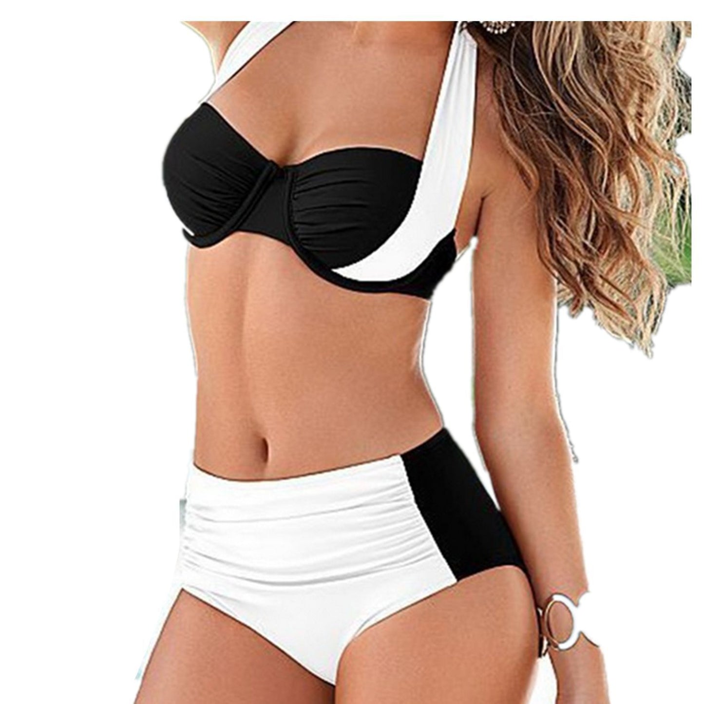 New Sexy Bikini Swimwear High Waist Swimsuit Women Halter