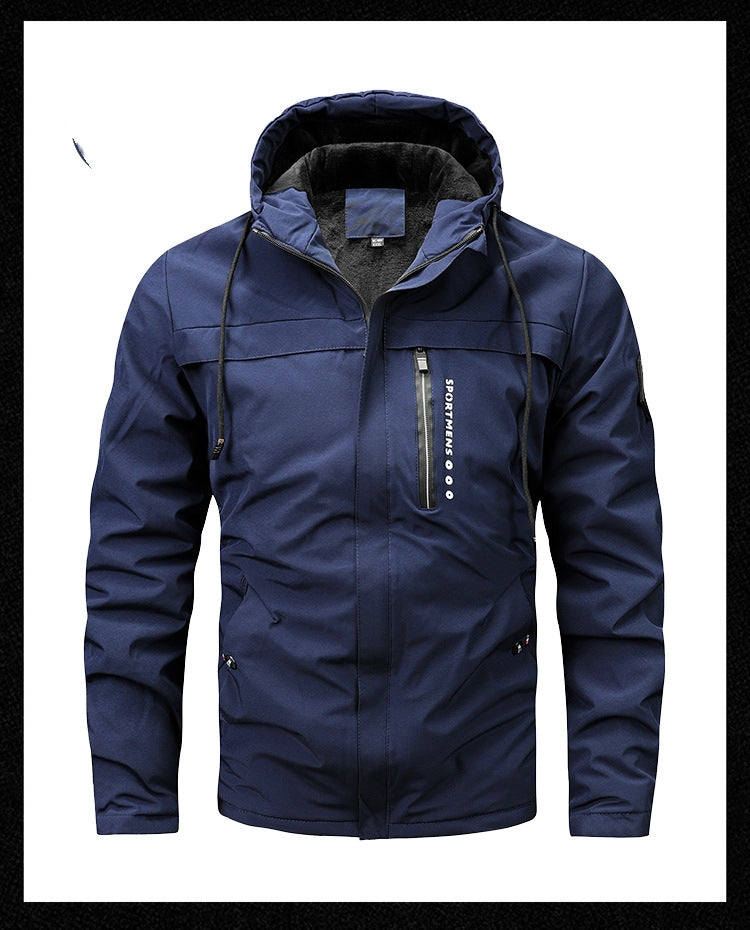 Hooded Jacket Outdoor Casual Men's Jackets Shell Jacket