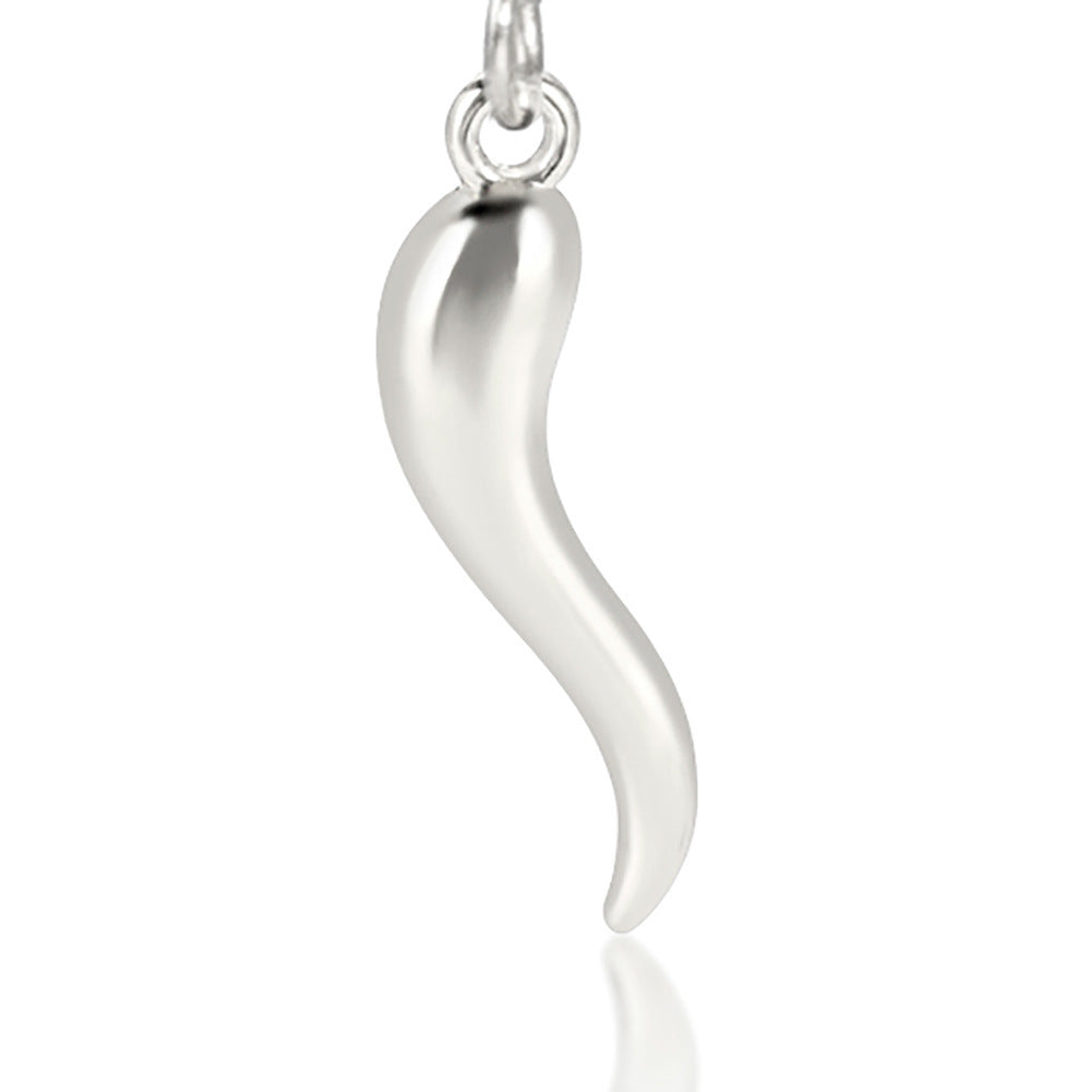 Stylish Graceful Simple Versatile Cross Chain Pepper Pattern Women's Alloy Necklace