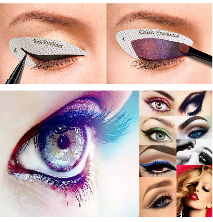 New Eyeliner Sticker European And American Eye Makeup Eyeshadow Makeup Template Makeup Sticker 4 Pieces Reusable And Flexible Eyeliner Tape & Eyeshadow