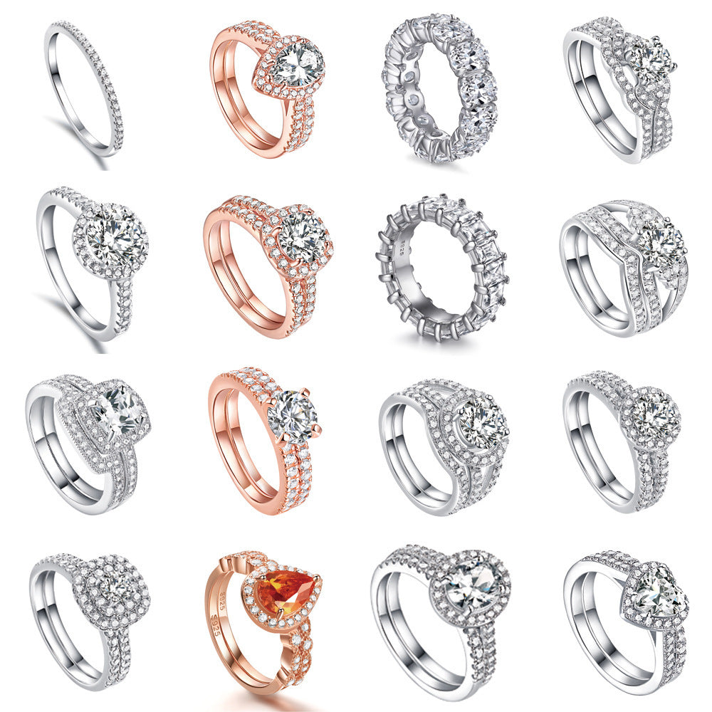 925 Sterling Silver Ring For Women Combination Sets
