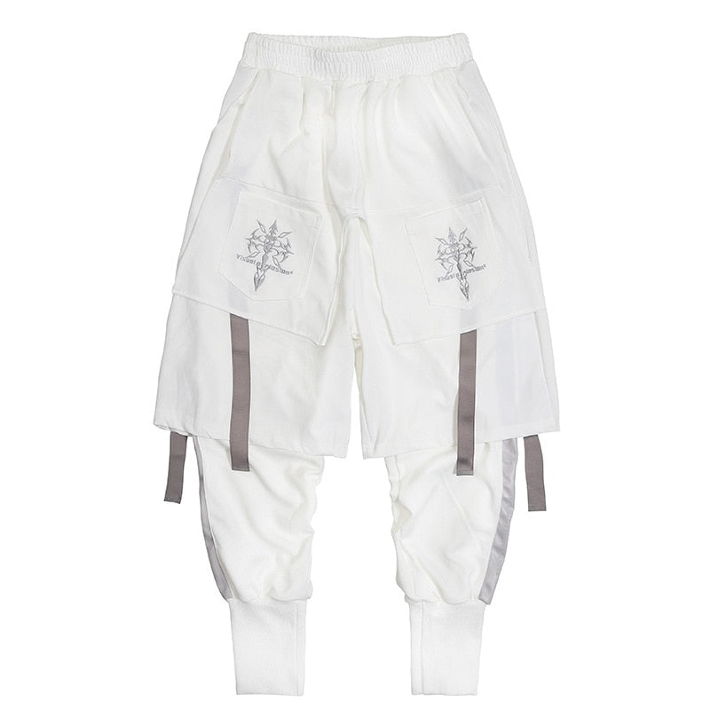 Sexual Trend Loose-Footed Trousers Fake Two-Piece Ninth Pants