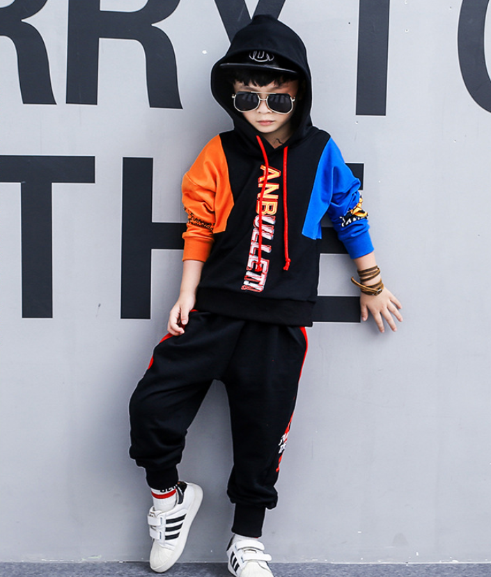 children's clothing in the big boy boy long-sleeved sports two-piece suit tide clothes