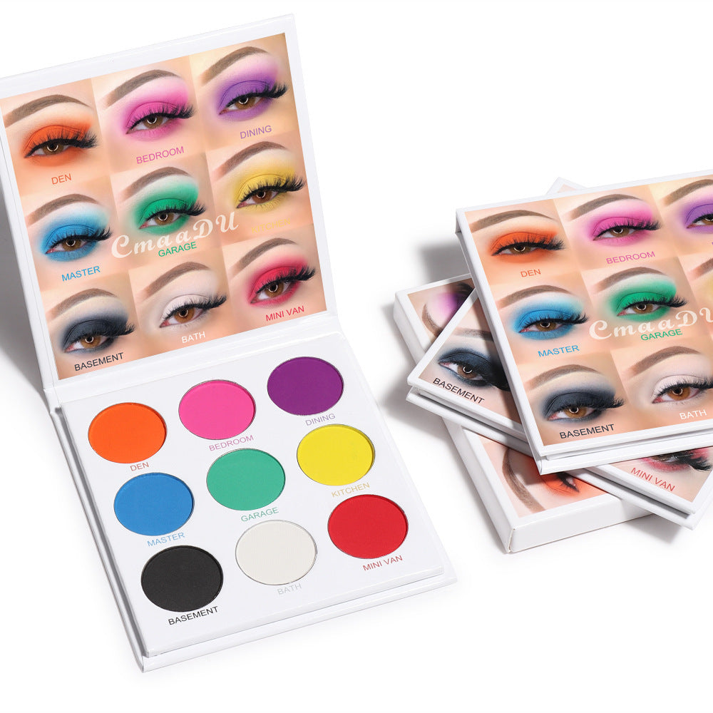 9-Color Matte And Metallic Glitter Eyeshadow Palette