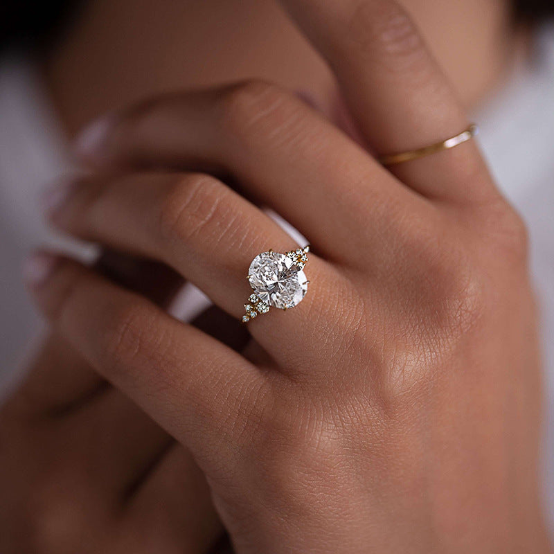 Affordable Luxury Style High-grade Ring Three-piece Set