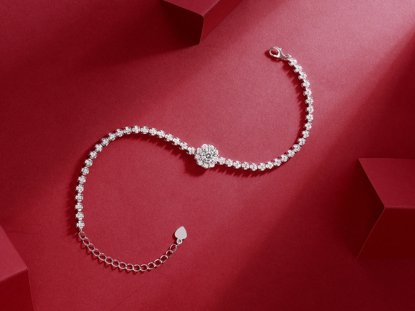 The Bridge Of Magpies Luxury Fashion Mosan Diamond Silver Jewelry Comparable To Natural Diamond Bracelet