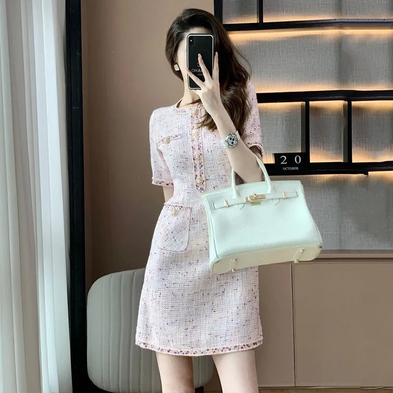 French Slim A Line Dress