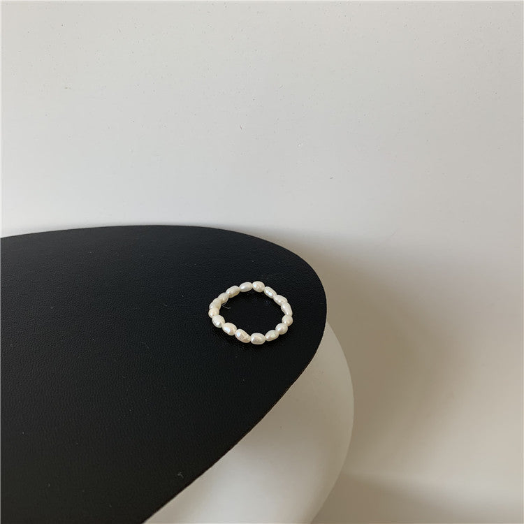 Baroque pearl ring
