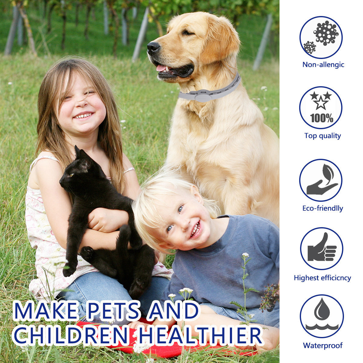 Natural Insect Repellent Essential Oil Flea Removal Pet Collar