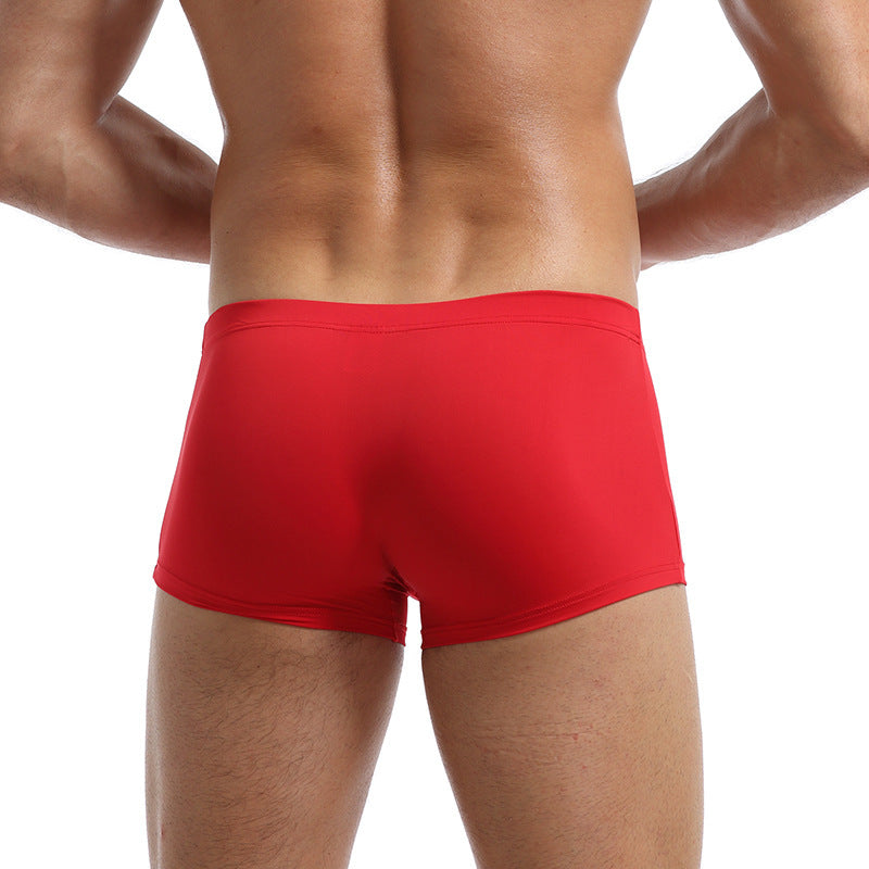Men's Underwear Breathable Boxer Low Rise U Convex Boxer Shorts