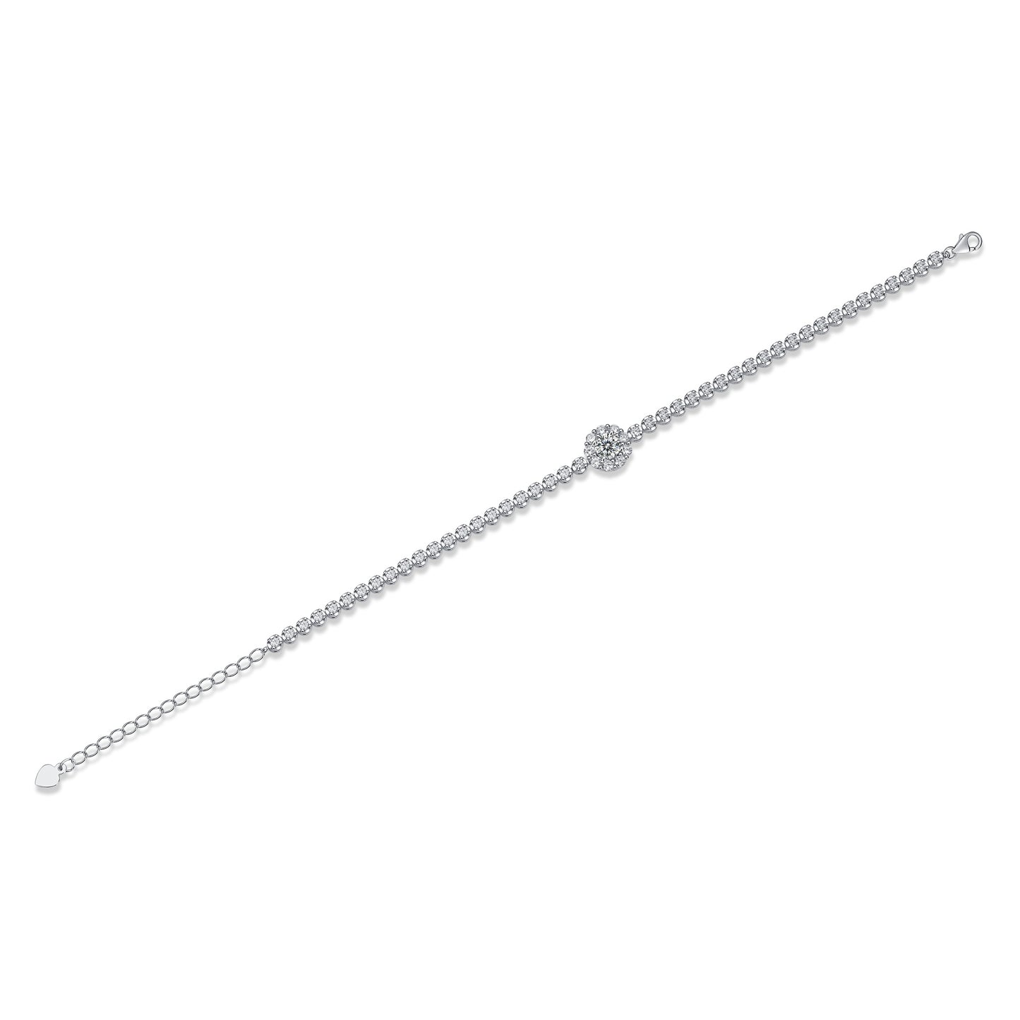The Bridge Of Magpies Luxury Fashion Mosan Diamond Silver Jewelry Comparable To Natural Diamond Bracelet