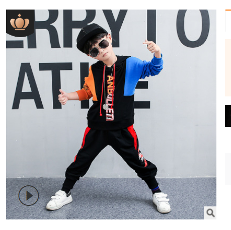 children's clothing in the big boy boy long-sleeved sports two-piece suit tide clothes