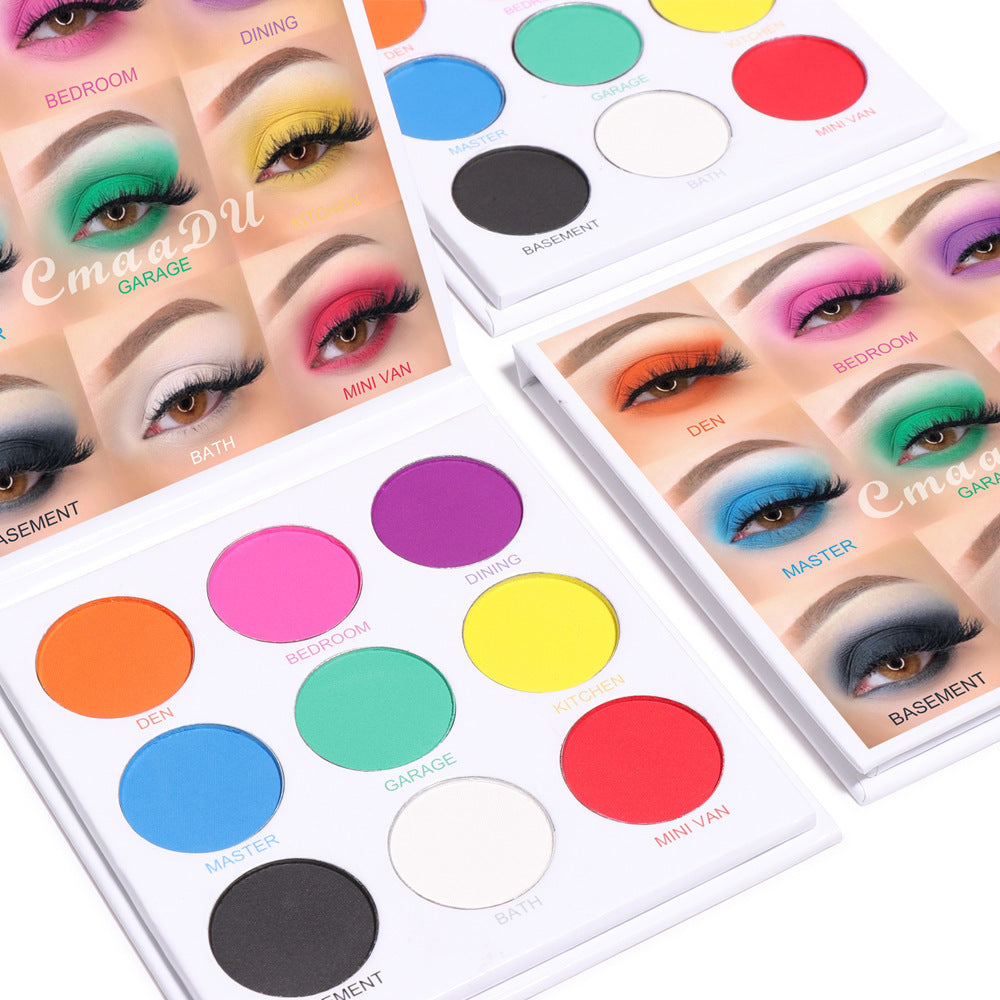 9-Color Matte And Metallic Glitter Eyeshadow Palette
