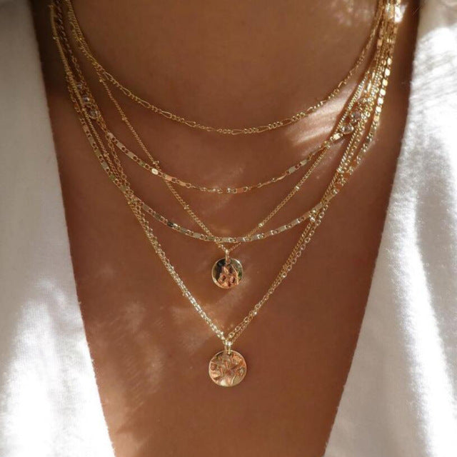 Multilayer Trend Elegant Jewelry Long Snake Chain Crystal