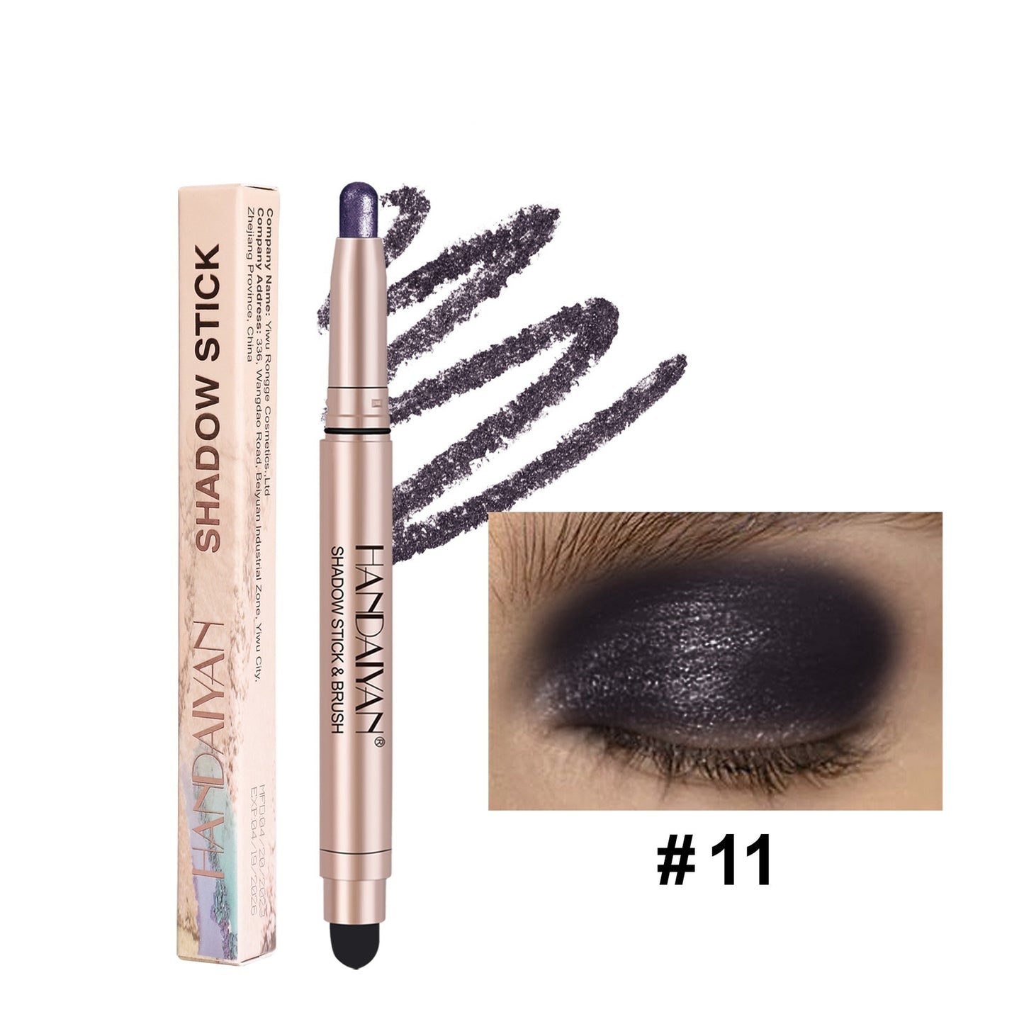 Crouching Silkworm Women's High-gloss Pearlescent Eye Shadow Stick