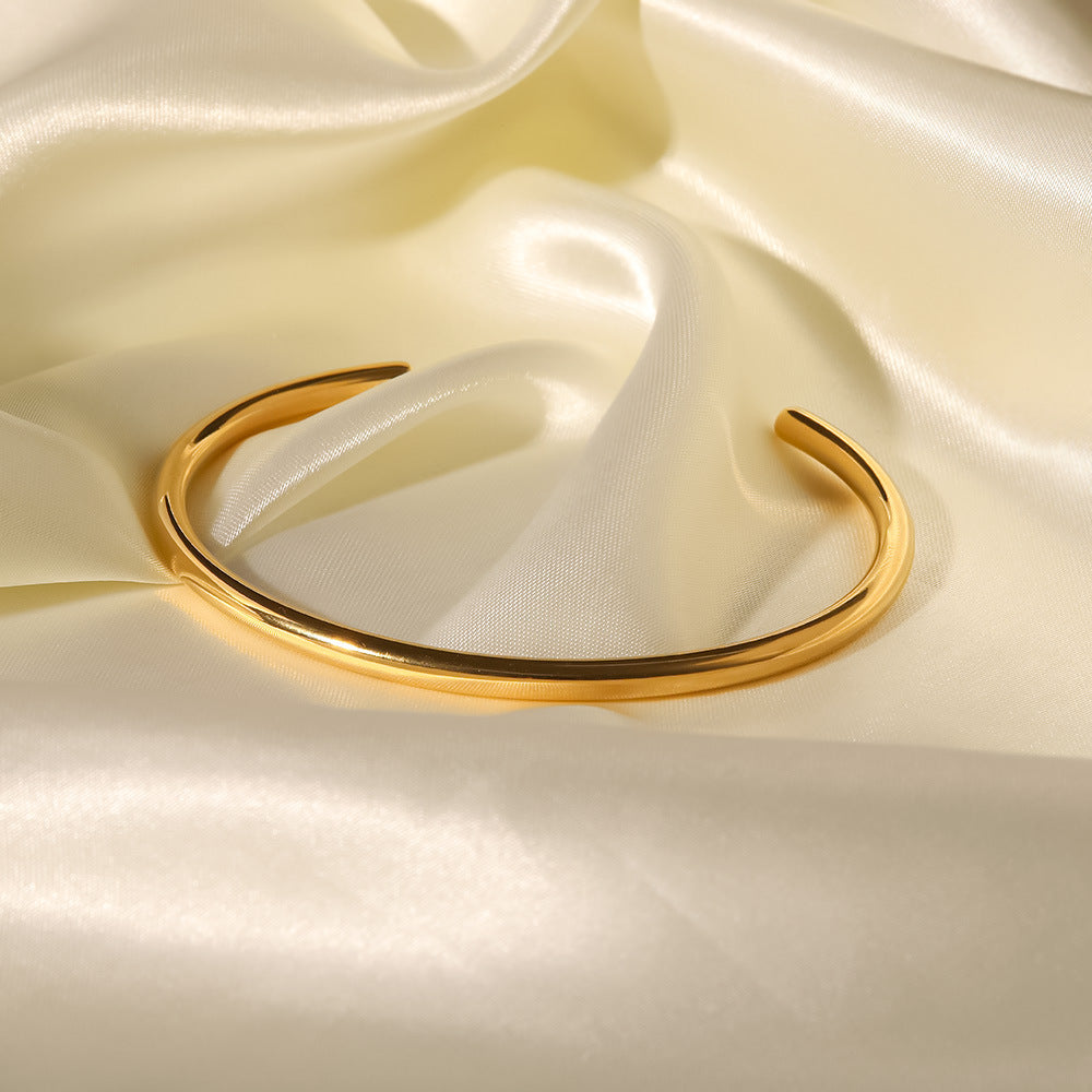 French 18K Gold-plated Titanium Steel Bracelet