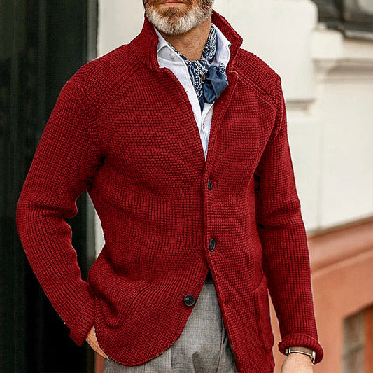 Sweater Men's Slim Stand Collar Knitted