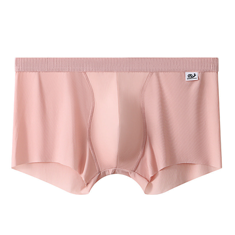 Men's Mesh Underwear Men's Ice Silk Boxer Summer Thin Breathable Boxers Seamless Youth Pants Men