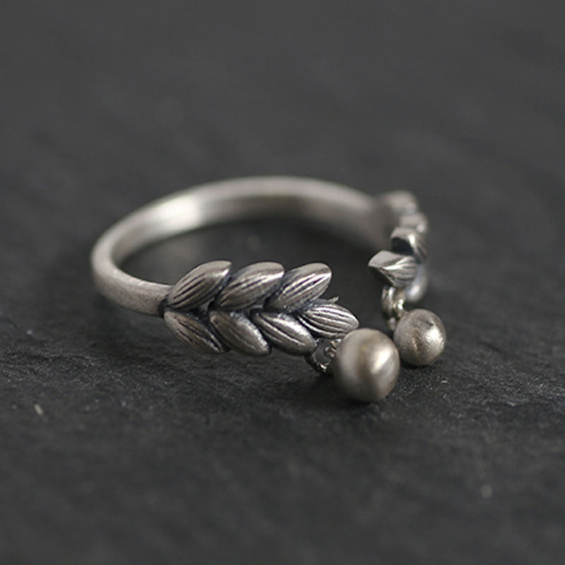 Artistic Retro Wheat Tassel Ring For Women