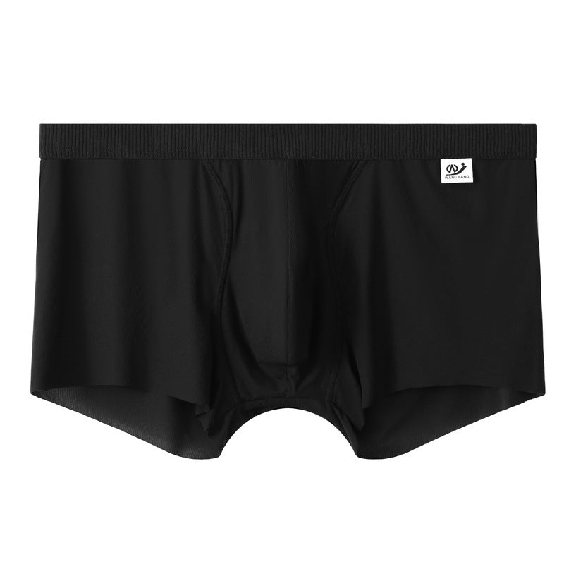 Men's Mesh Underwear Men's Ice Silk Boxer Summer Thin Breathable Boxers Seamless Youth Pants Men