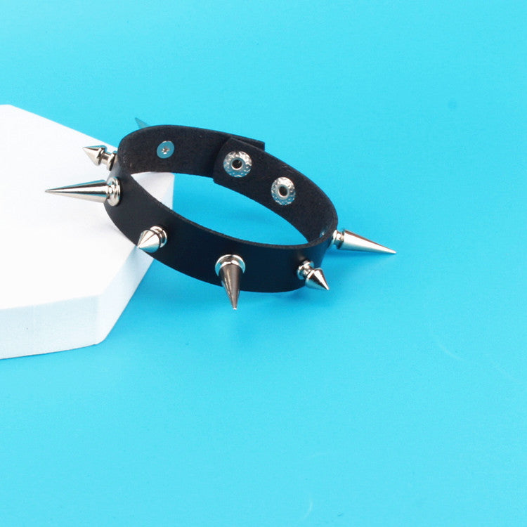 European And American Punk Gothic Fashion Couple Leather Bracelet