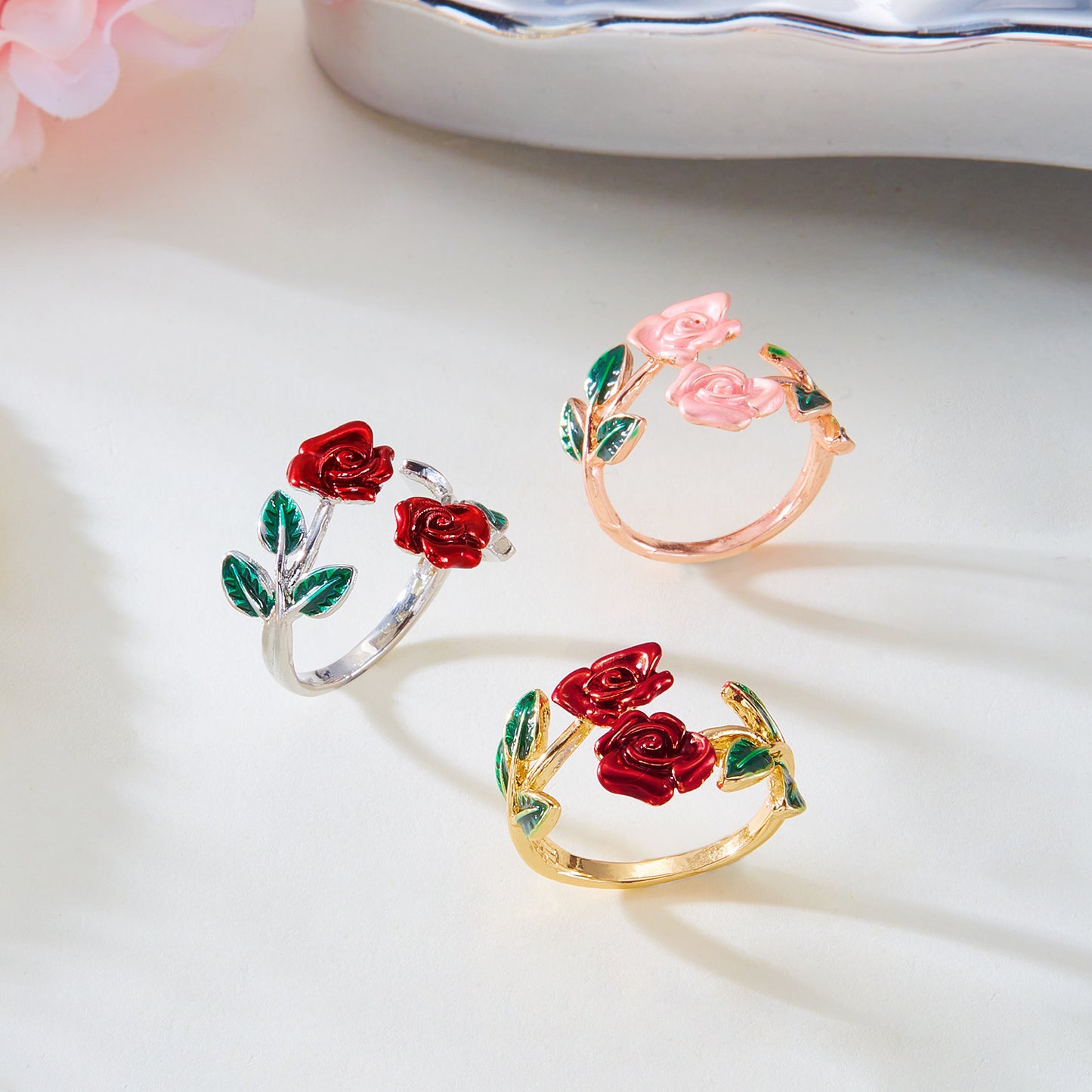 Bracelet Suit Dripping Rose Bracelet Ring Set Suit