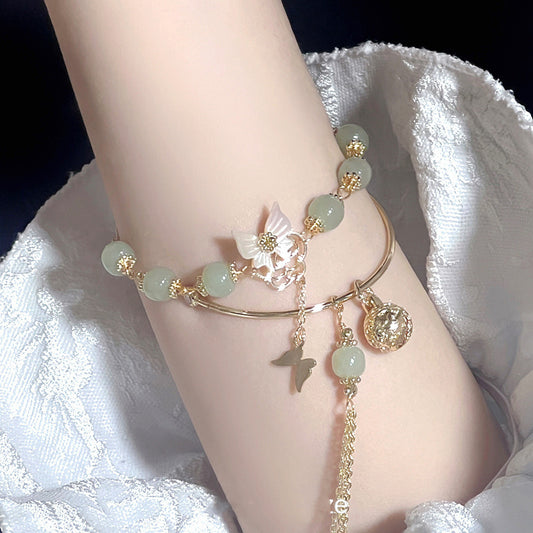 Women's Personalized Hetian Yudie Bracelet
