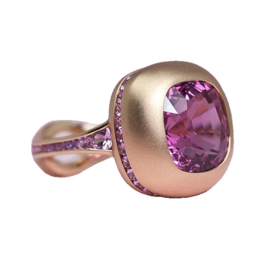 Fashion Personalized Natural Gemstone Ring For Women