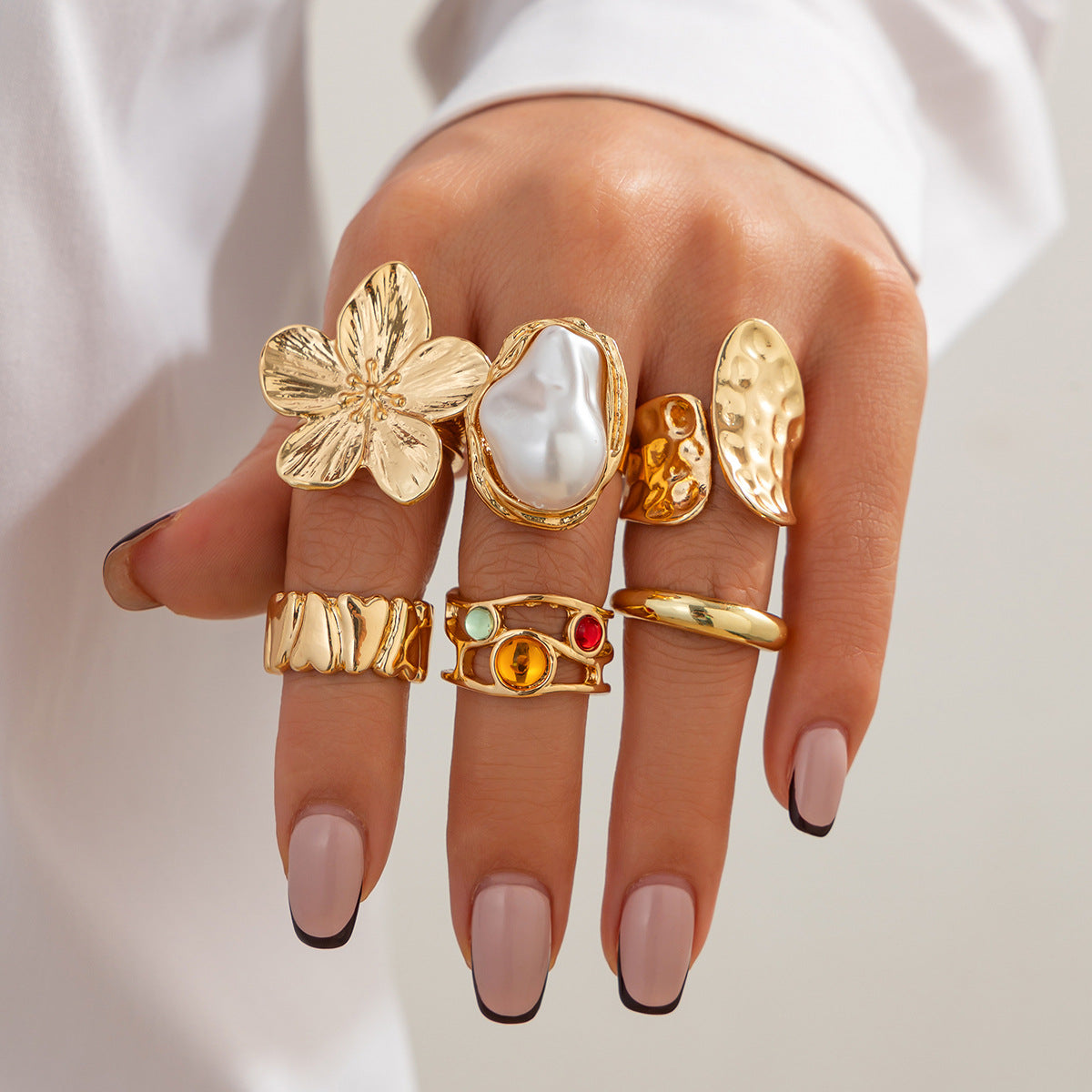 French Style Baroque Pearl Ring