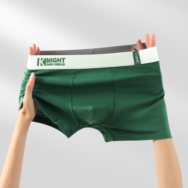 Simple Letter Men's Underwear Cotton Antibacterial Breathable Boxers