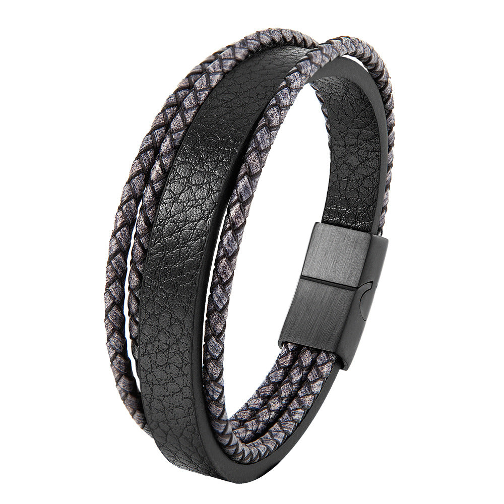Retro Multi-layer Leather Rope Woven Bracelet