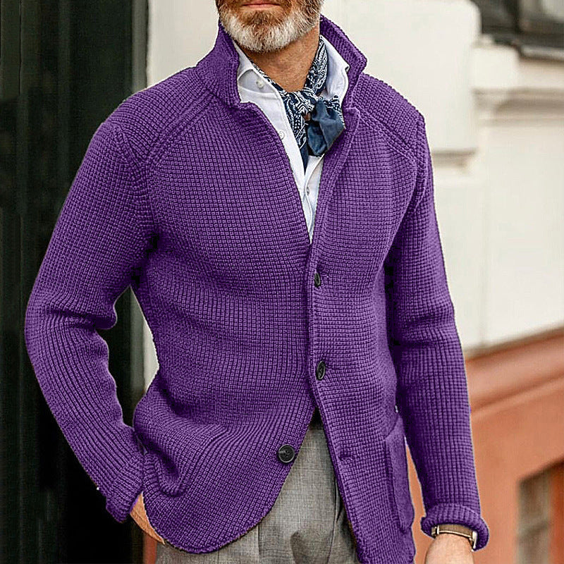 Sweater Men's Slim Stand Collar Knitted