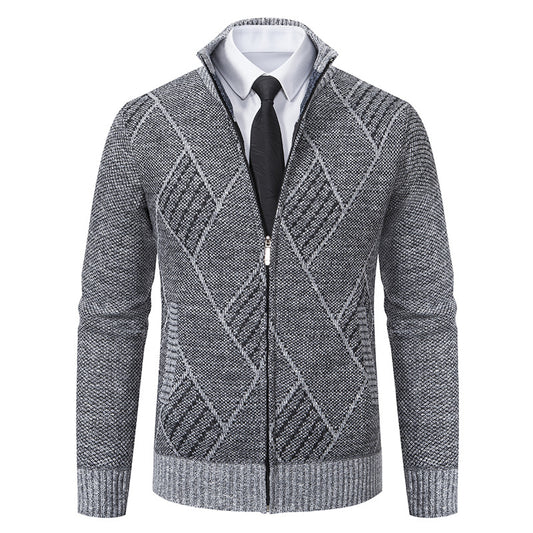 Men's Casual Slim-fit Stand Collar Sweater