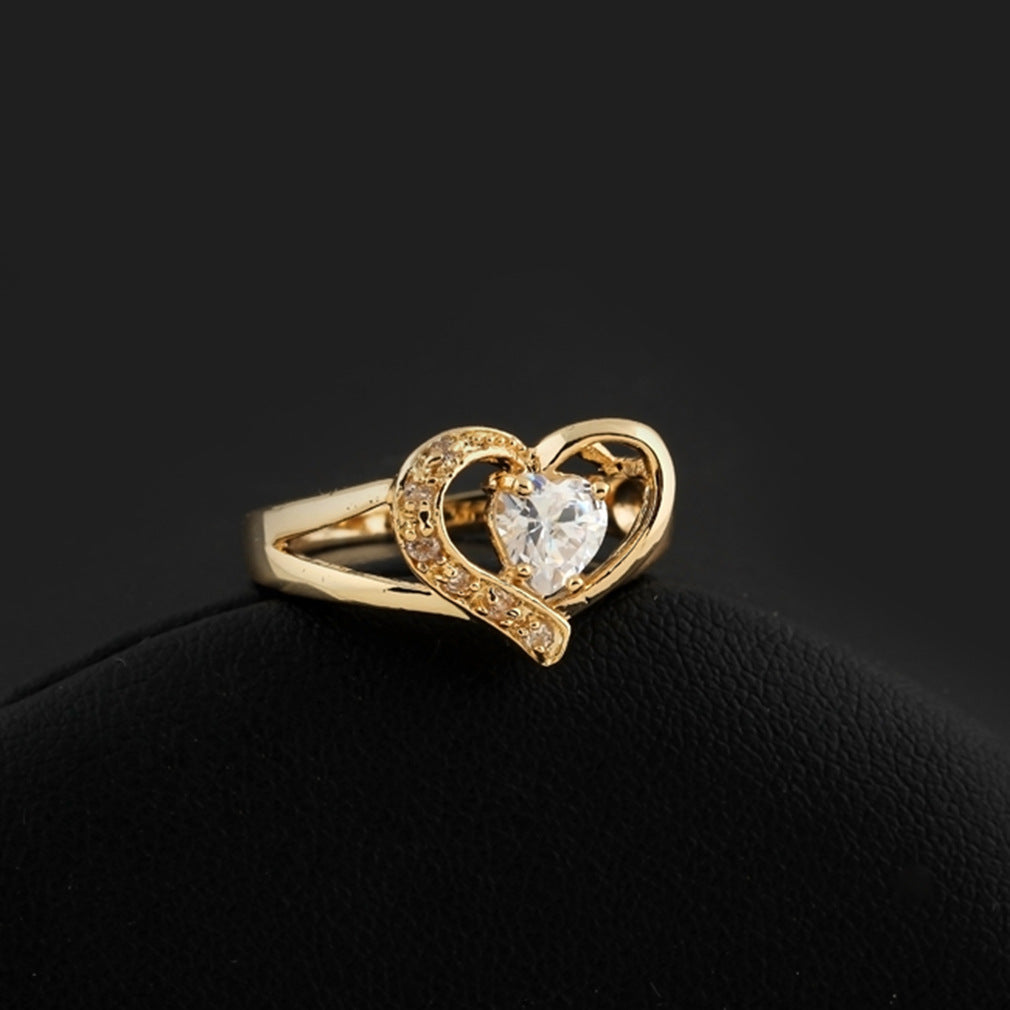 Micro Inlaid Zircon Proposal Wedding Ring