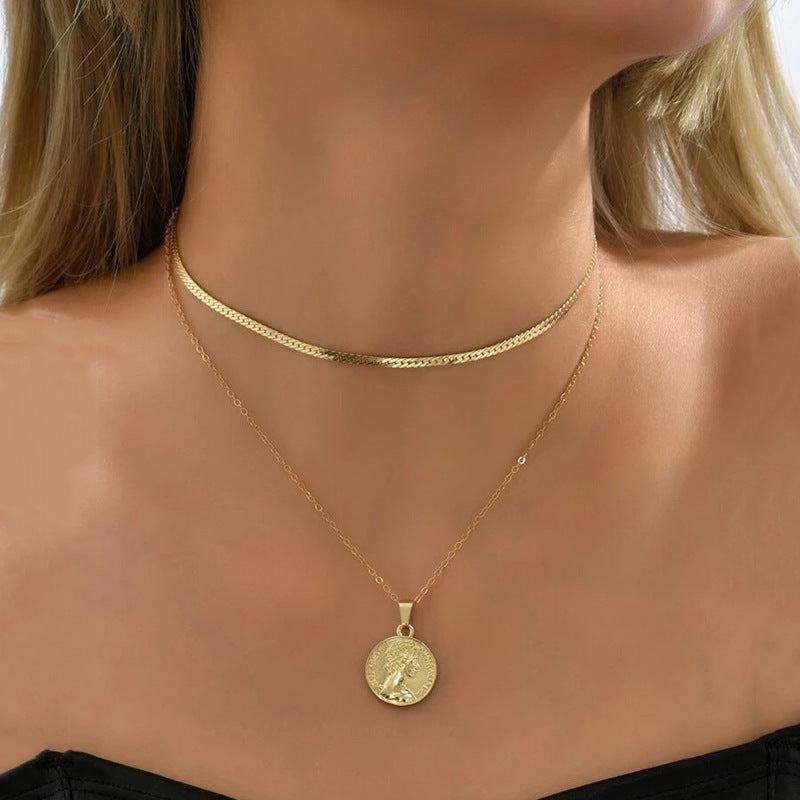 Multilayer Trend Elegant Jewelry Long Snake Chain Crystal