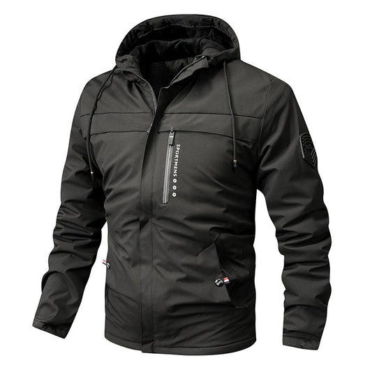Hooded Jacket Outdoor Casual Men's Jackets Shell Jacket