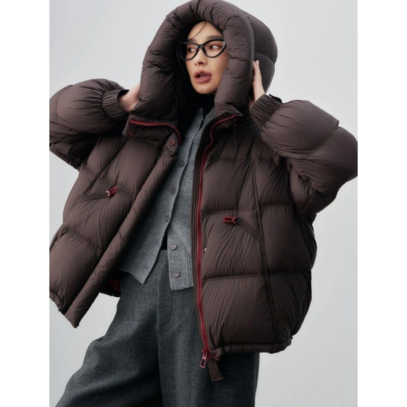 Fashion Hooded Warm Short Cotton Jacket Women