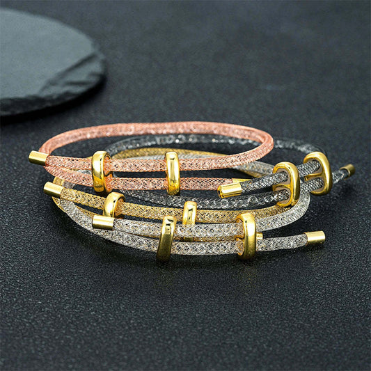 Rhinestone Net Fashion Star Bracelet