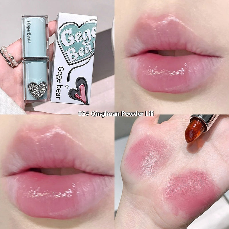 Crystal Transparent Runcai Sandwich Lipstick Glossy Mirror