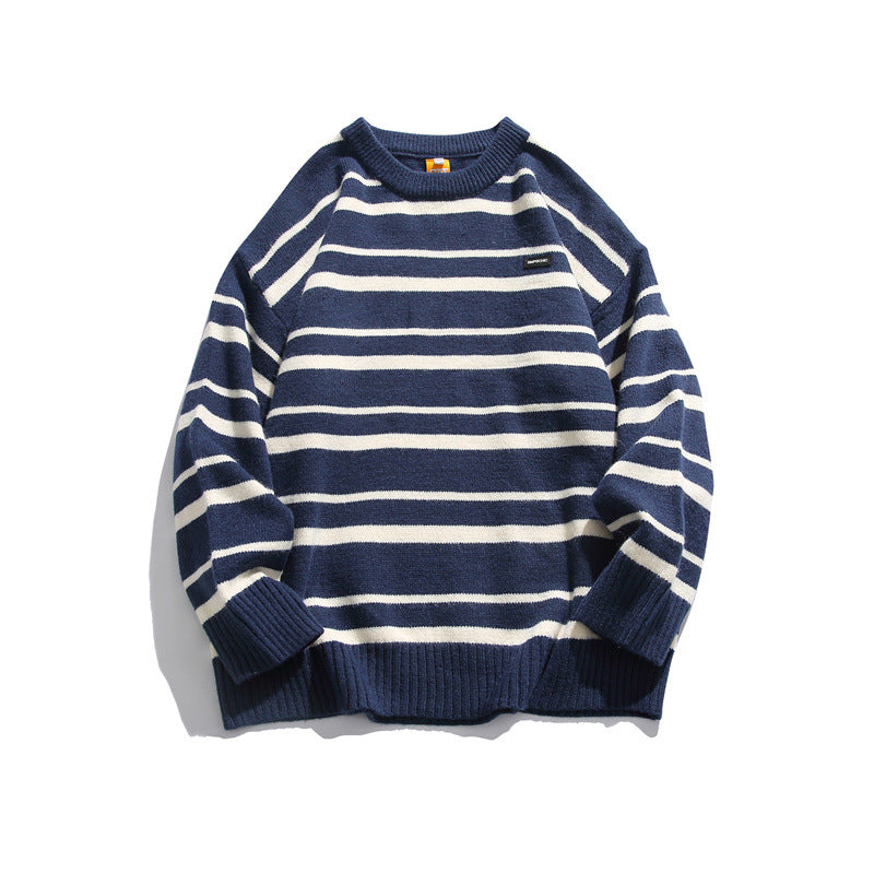 Winter Couples Wear Trendy Striped Sweaters For Men And Women